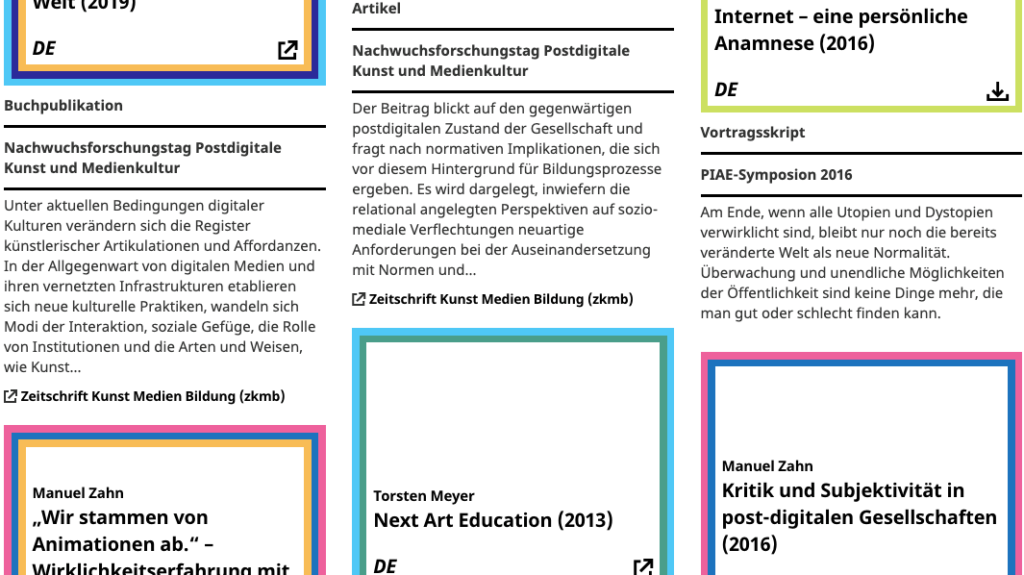 Launch der neuen Textplattform zur Arts Education Post